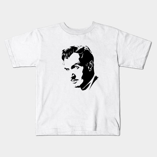 Vincent Price (Black & White) Kids T-Shirt by andrewcformosa